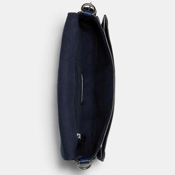 Coach Puffy Quilted Shoulder bag in Navy and Silver - Picture 2 of 14